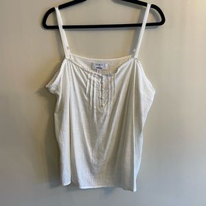 Sonoma woman’s Linen cami tank top with front buttons